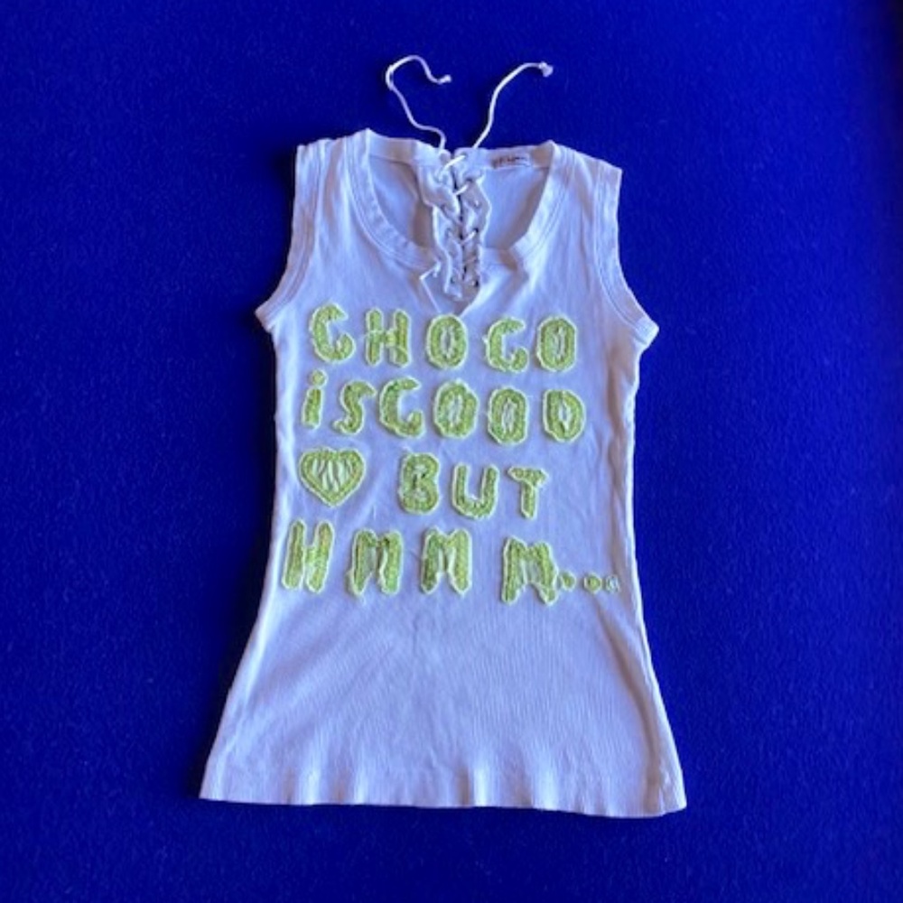 TrendMall White Sleeveless Bedazzled Tank Top Girls Size Medium